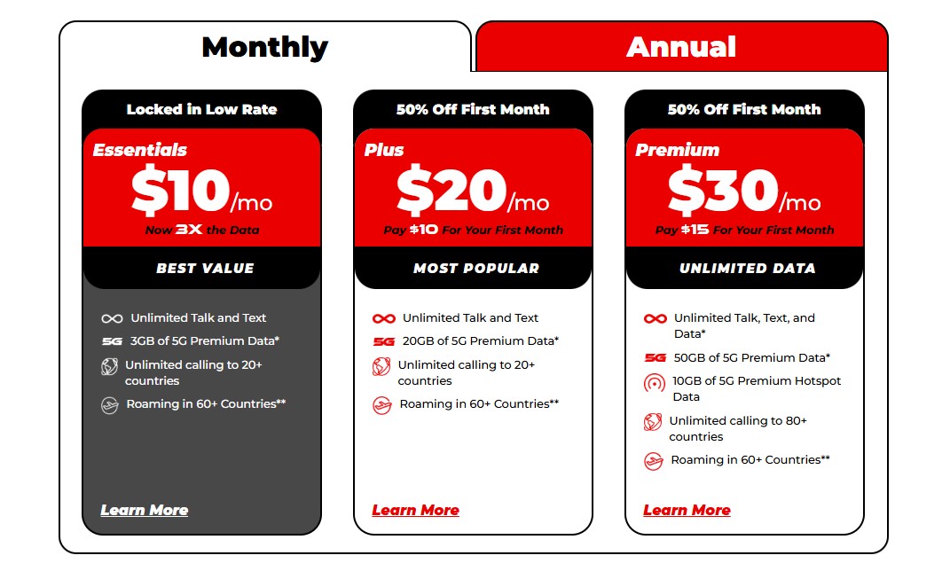 RedPocket Mobile screenshot.