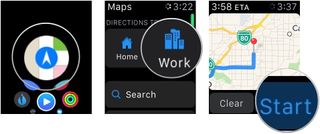 Navigating to Home or Work in Apple Maps on Apple Watch