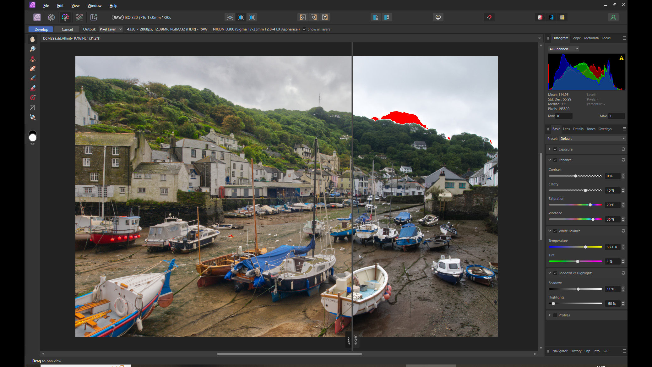 Adjusting the color and temperature