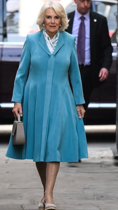 Queen Camilla’s sky blue outfit for post-coronation visit | Woman & Home