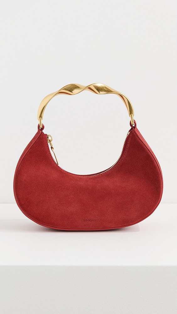 Simkhai Nixi Suede Twist Handle Bag