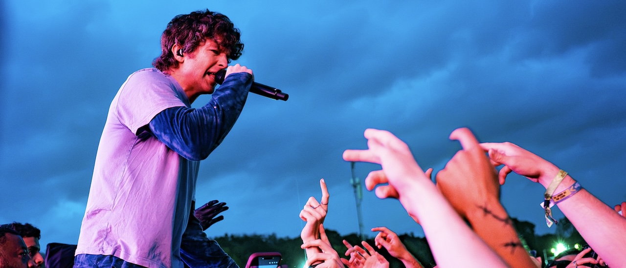 Brendan Yates of Turnstile performs at All Points East at Victoria Park on August 28, 2026