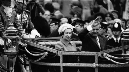 13th june 1978 romanian dictator nicolae ceausescu rides in the state carriage with queen elizabeth ii on his official visit to britain photo by central pressgetty images