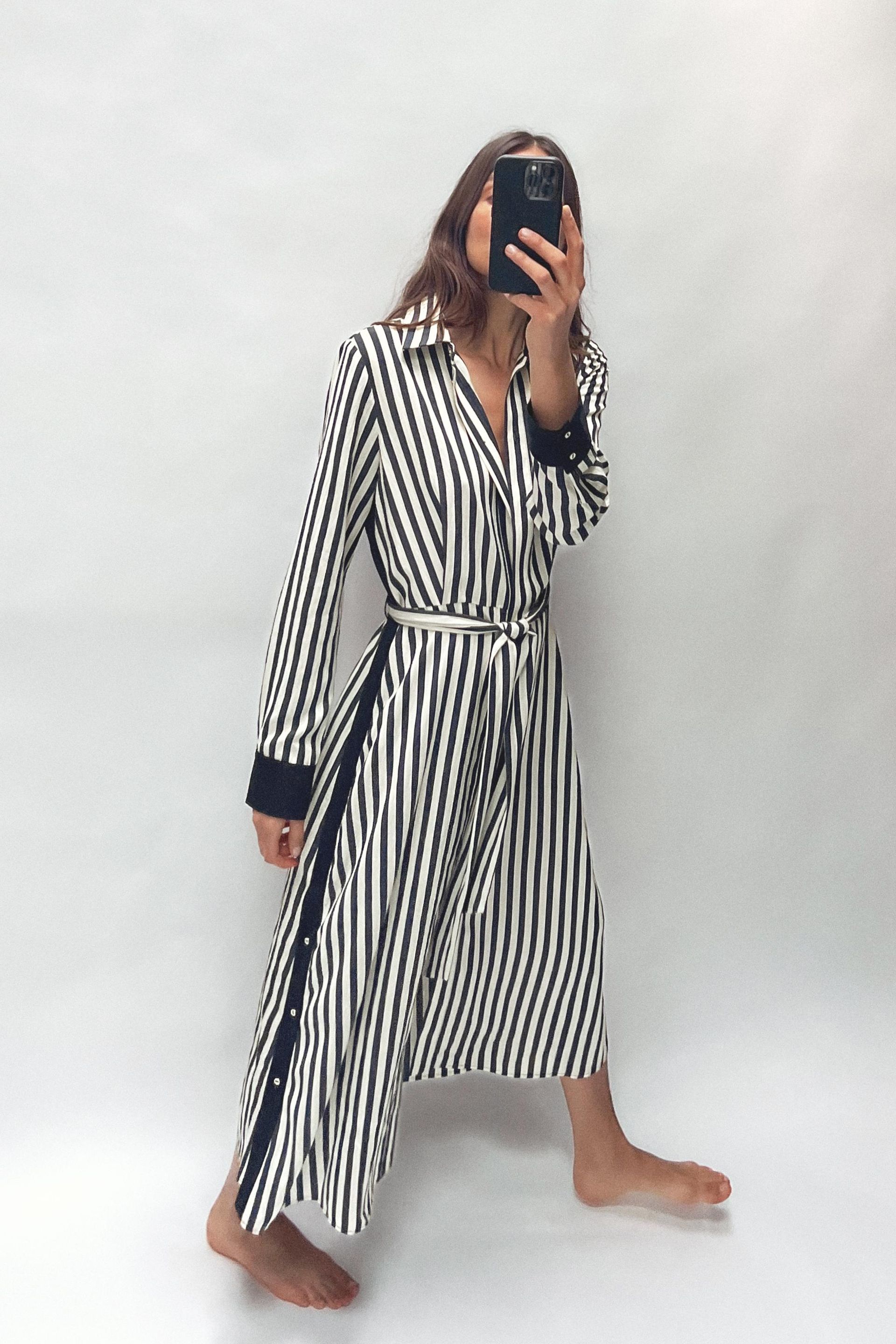 Striped Shirt Dress