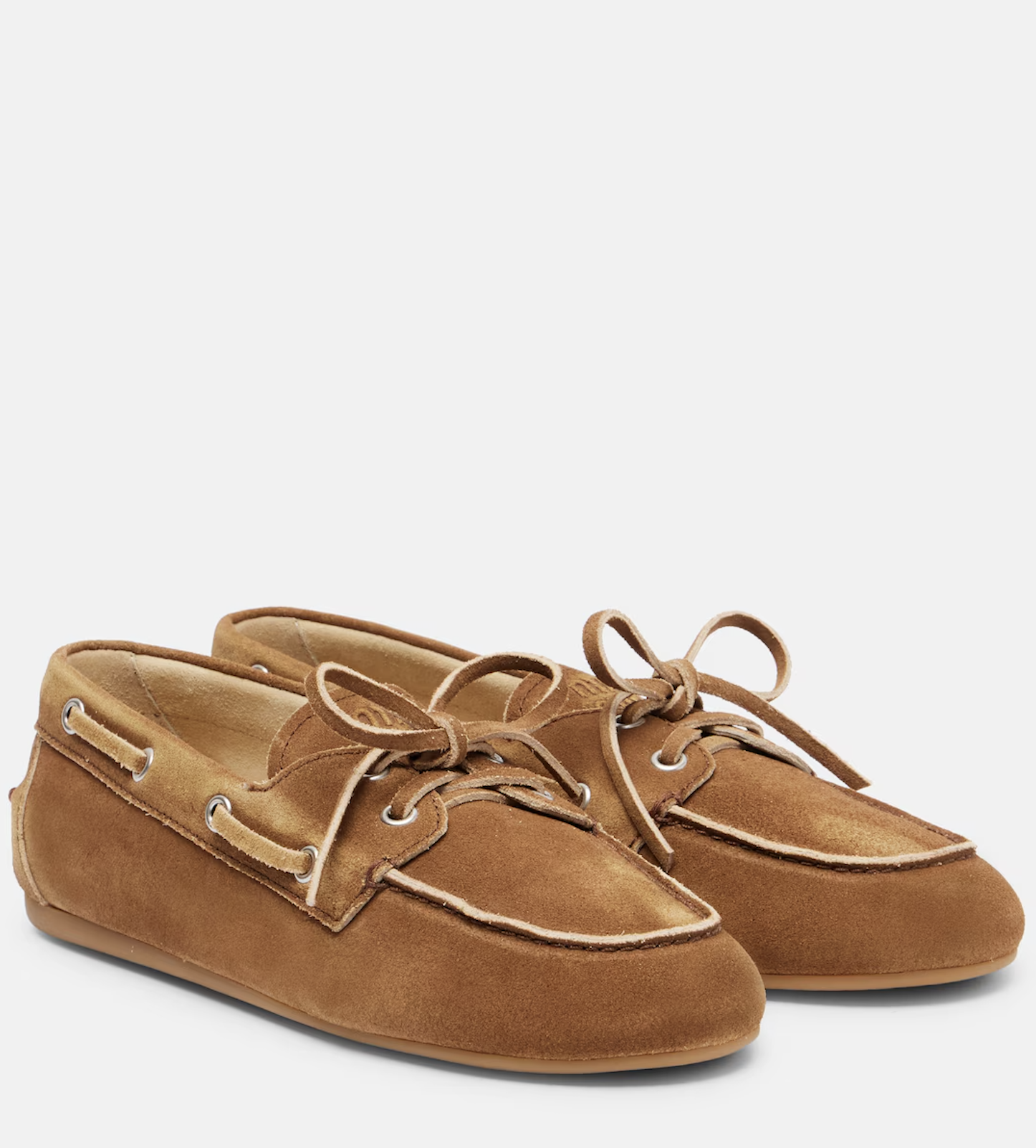 MiuMiu Suede Boat Shoes