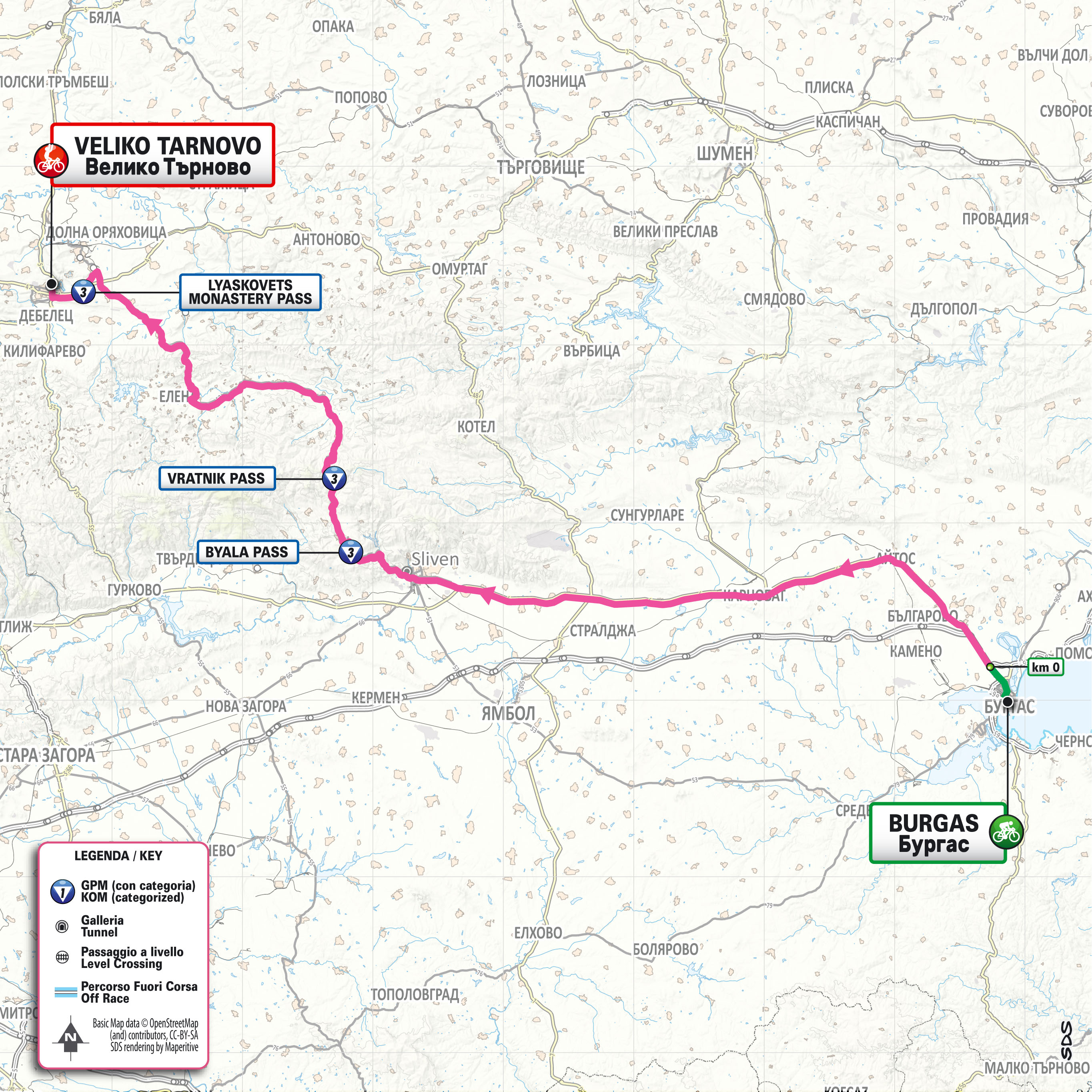 Giro d'Italia 2026 stage 2 map