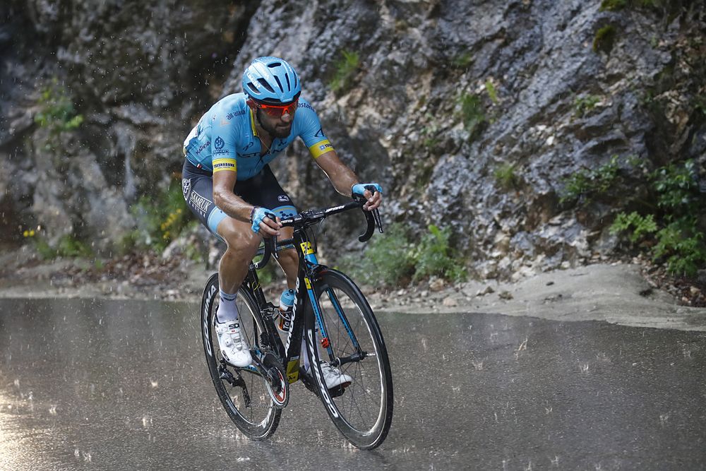 Dario Cataldo (Astana) solo breakaway at stage 4 of the Criterium du Dauphine