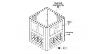 Dell’s concept for a four-display device in a videoconferencing configuration (Image Credit: USPTO)