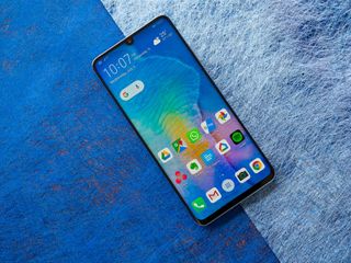Huawei P30 Pro with its display turned on