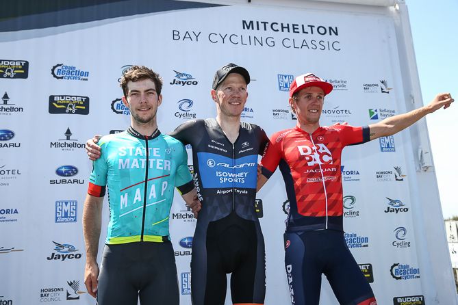 Pat Shaw atop the men's podium