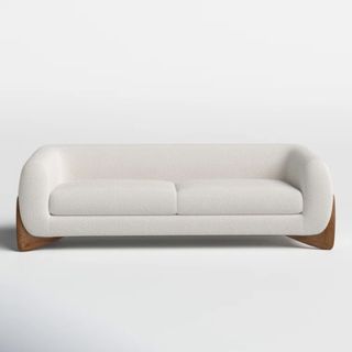 wayfair boucle curved sofa