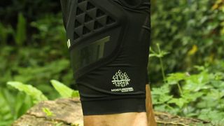 Close up of leg hem on Leatt Impact Shorts