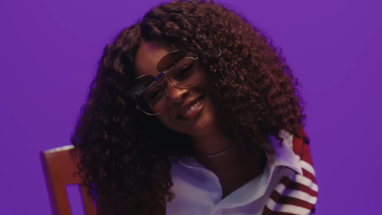 Deborah Wayne with flip glasses in promo for A Different World revival