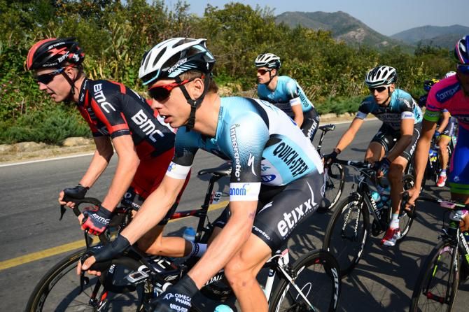 Defending Tour of Beijing champion Tony Martin (Omega Pharma-QuickStep) in the peloton