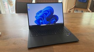 LG Gram Pro 16 angled view