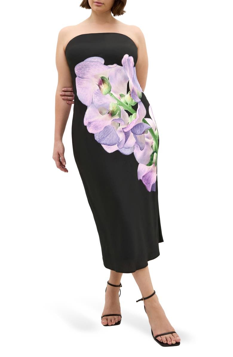 Amari Floral Strapless Maxi Dress