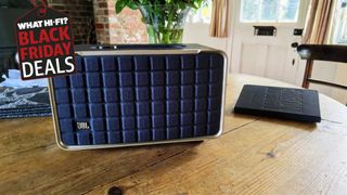 JBL Authentics 300 wireless speaker with the Black Friday tag