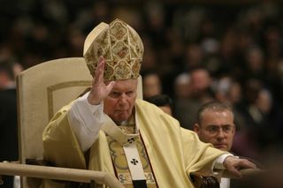 pope john paul ii at his last christmas service