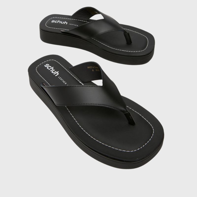 Image of black flip flops