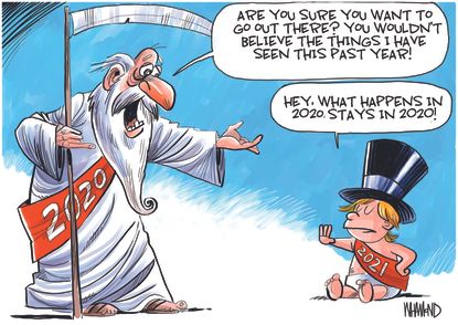 Editorial Cartoon U.S. What Happens in 2020 New Years Baby 2021