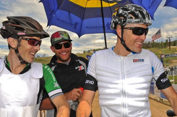Ice vests have become quite fashionable at hot weather start lines.
