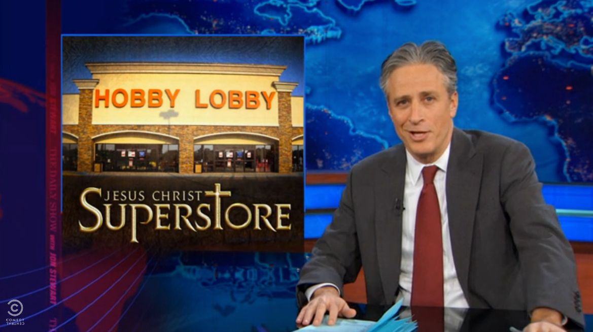 The Daily Show mocks Hobby Lobby, &amp;#039;decent, God-fearing corporation&amp;#039;