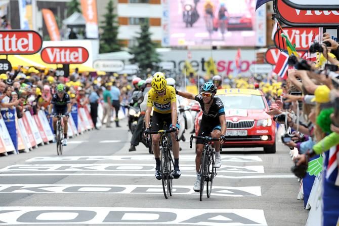Porte supported Froome all the way to the line