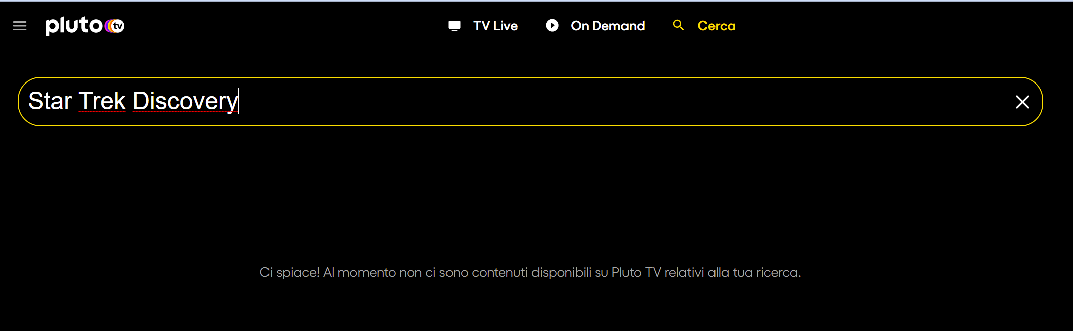 Pluto TV star trek discovery italia
