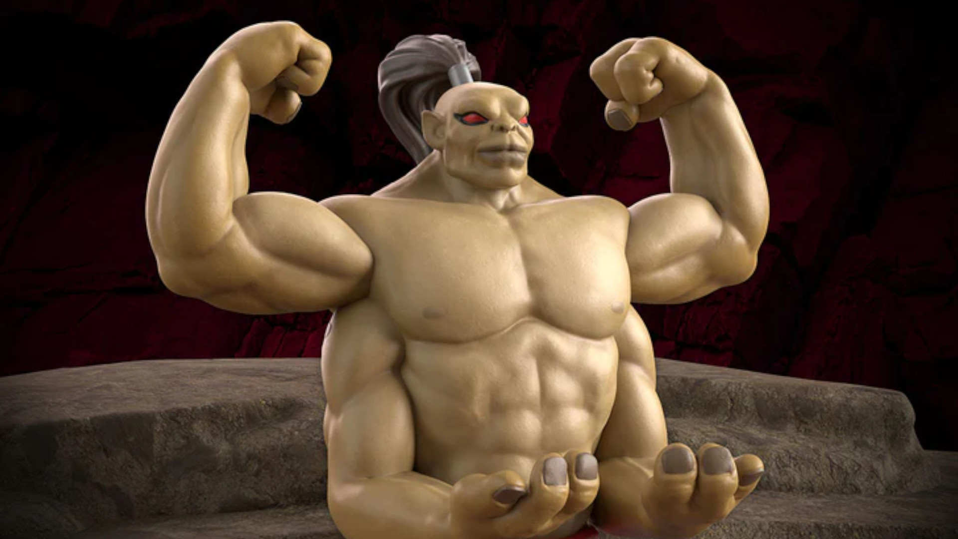 The Goro controller holder from the Mortal Kombat: Legacy Kollection Kollector&#039;s Edition