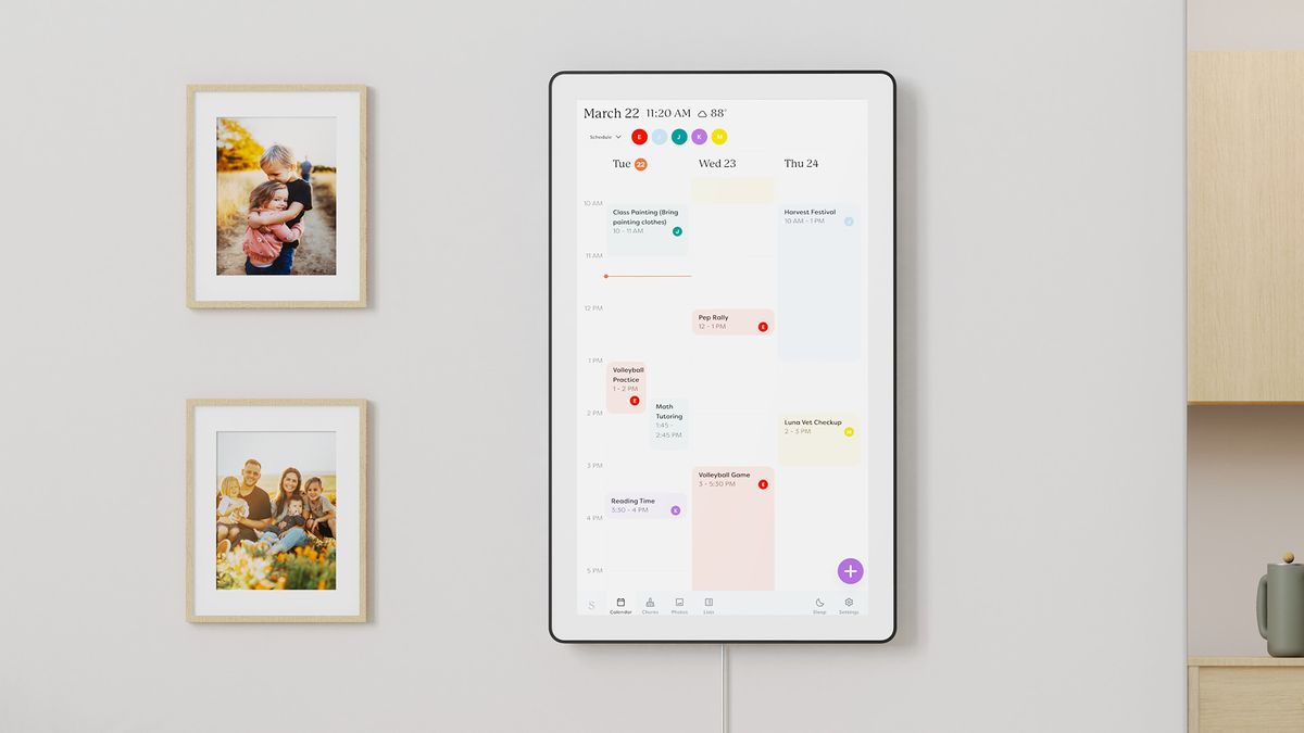Mit diesem riesigen 27-Zoll-Digitalkalender können Sie das Leben Ihrer Familie organisieren