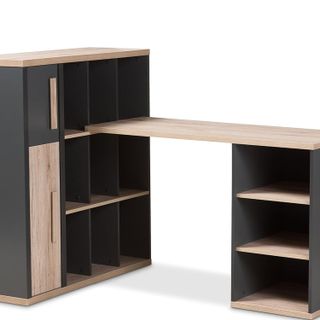 desk with shelving