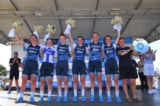 The Trek-Segafredo team are crowned champions