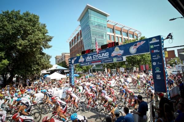 Big crowds in downtwon Greenville for the US Pro road race.