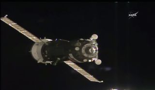 Soyuz Spacecraft Approaches Space Station