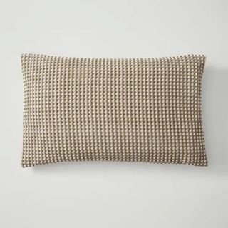 rectangular cushion in brown chenille fabric