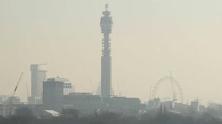 Polluted view of London skyline