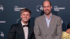 Robert Irwin and Prince William pose at the 2024 Earthshot Prize Awards in Cape Town on November 6, 2024