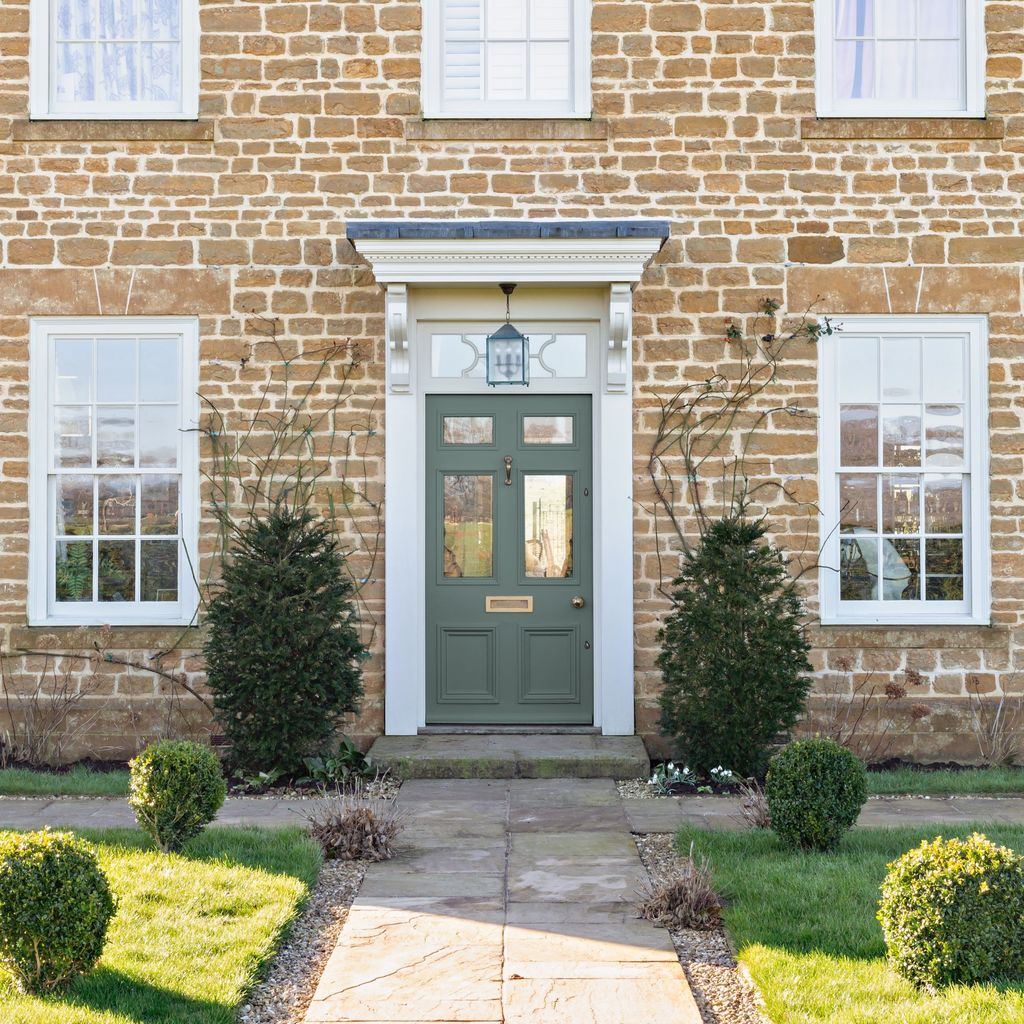 How to paint a front door without removing it | Ideal Home