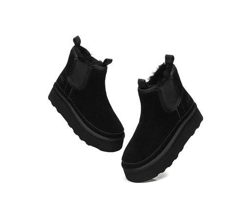 Ugg Boots Elastic Band Platform Chelsie