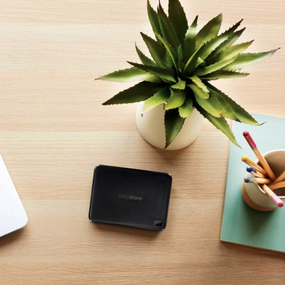 The WD Easystore 1TB drive gives you portable access to your data for