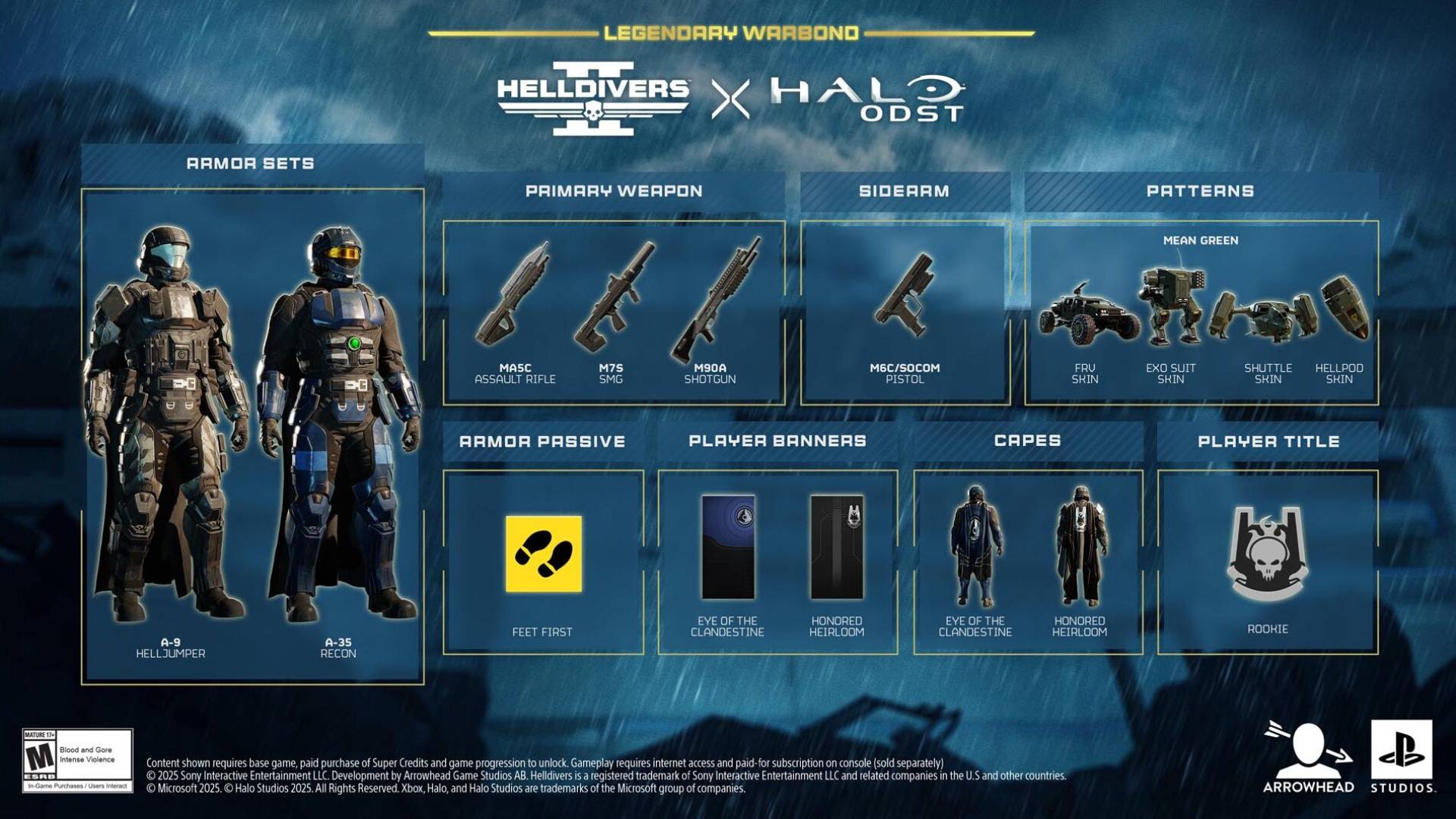 Helldivers 2 X Halo ODST Warbond crossover contents and rewards