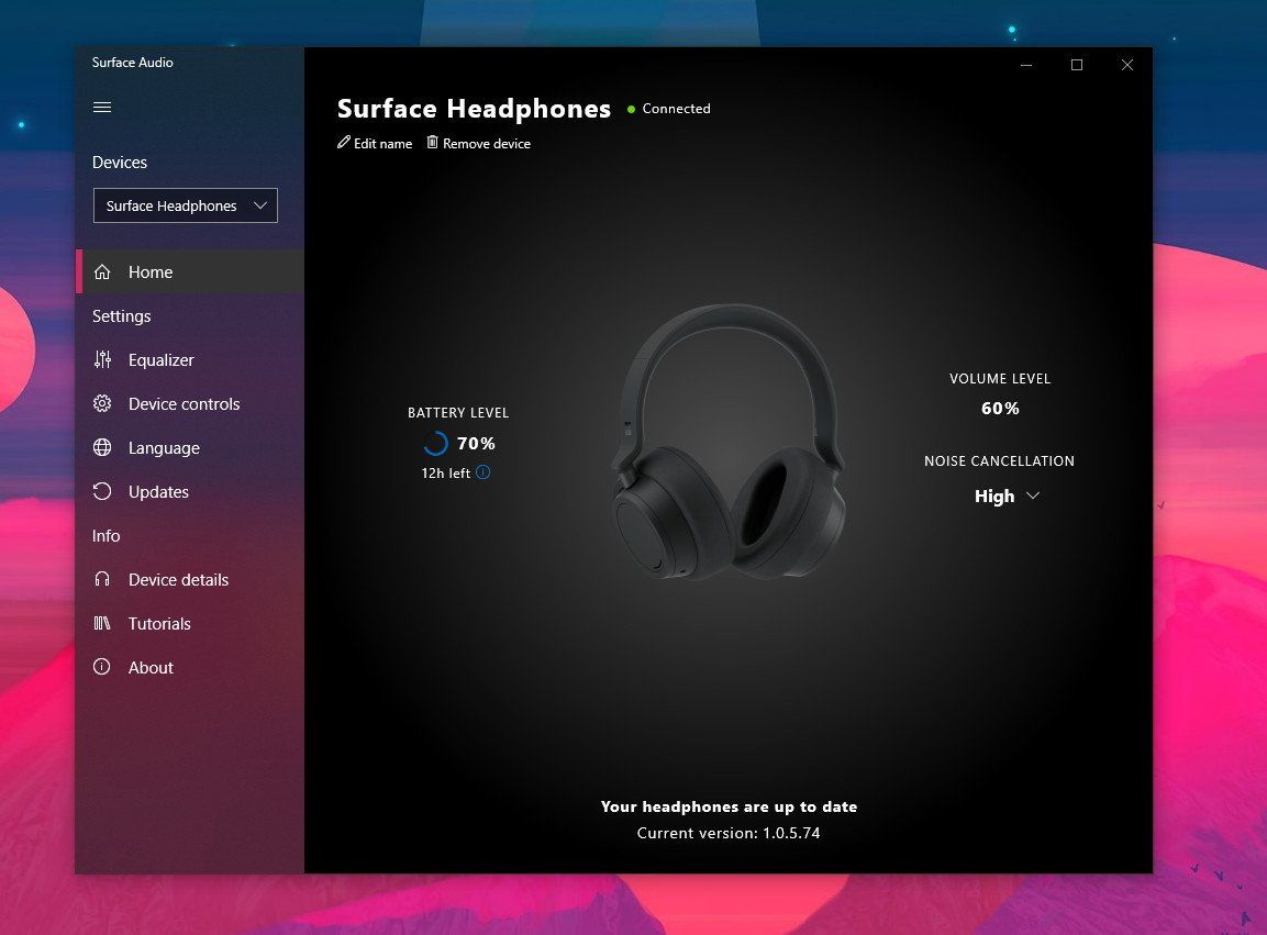 Surface Audio App Windows