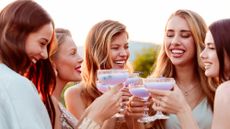 Women drinking cocktails in the sunshine 