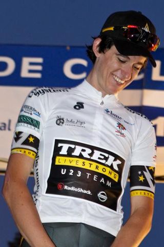 Jesse Sergent (Trek-Livestrong) got the yellow jersey as well as the white jersey.