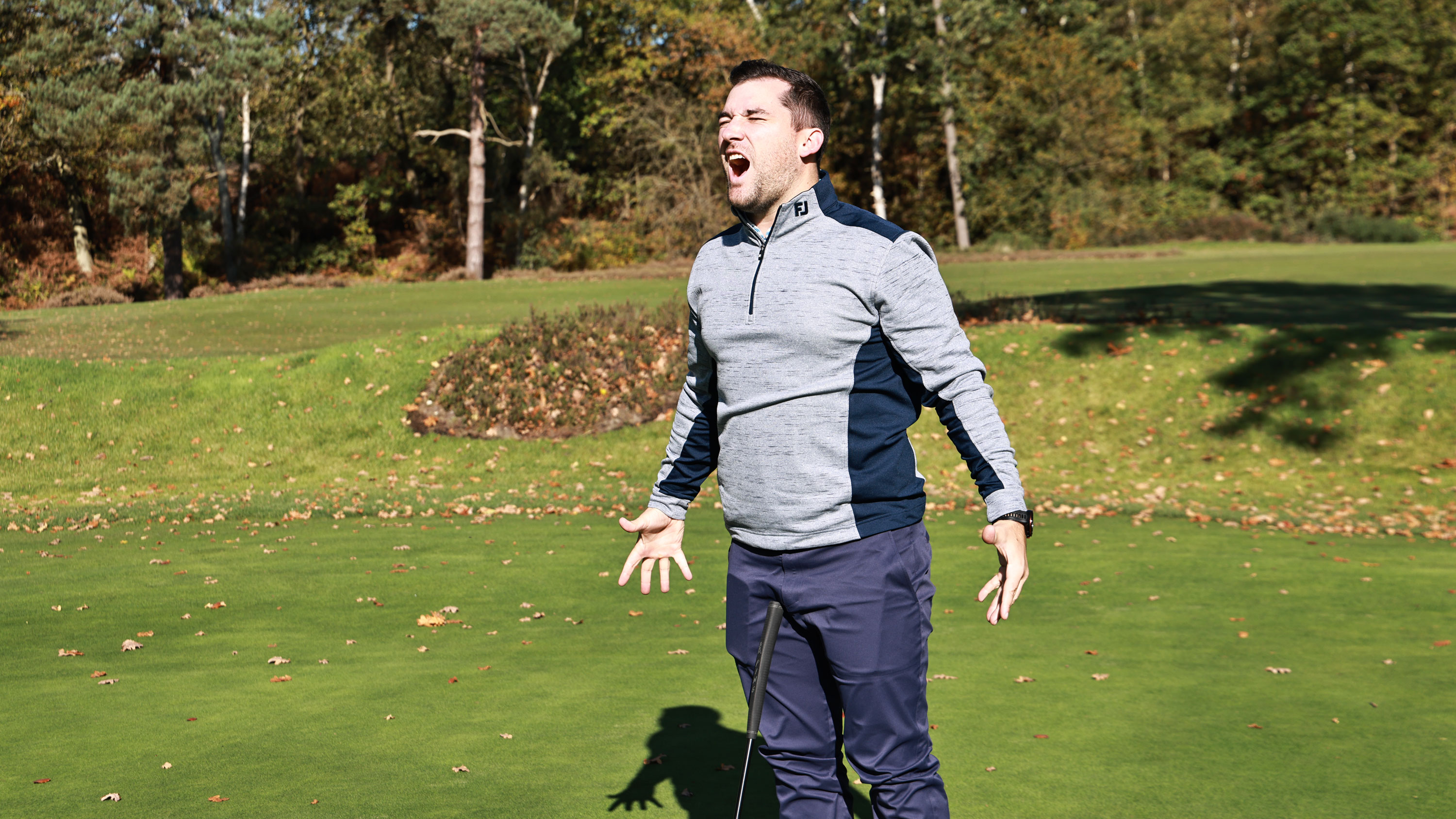 Angry golfer