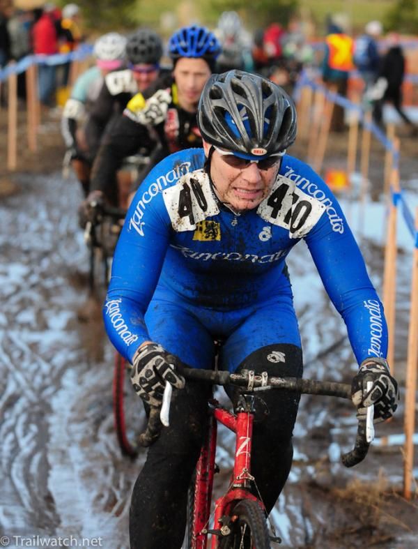 Riders quickly learned that any attempts to draft meant collecting mud in the face.