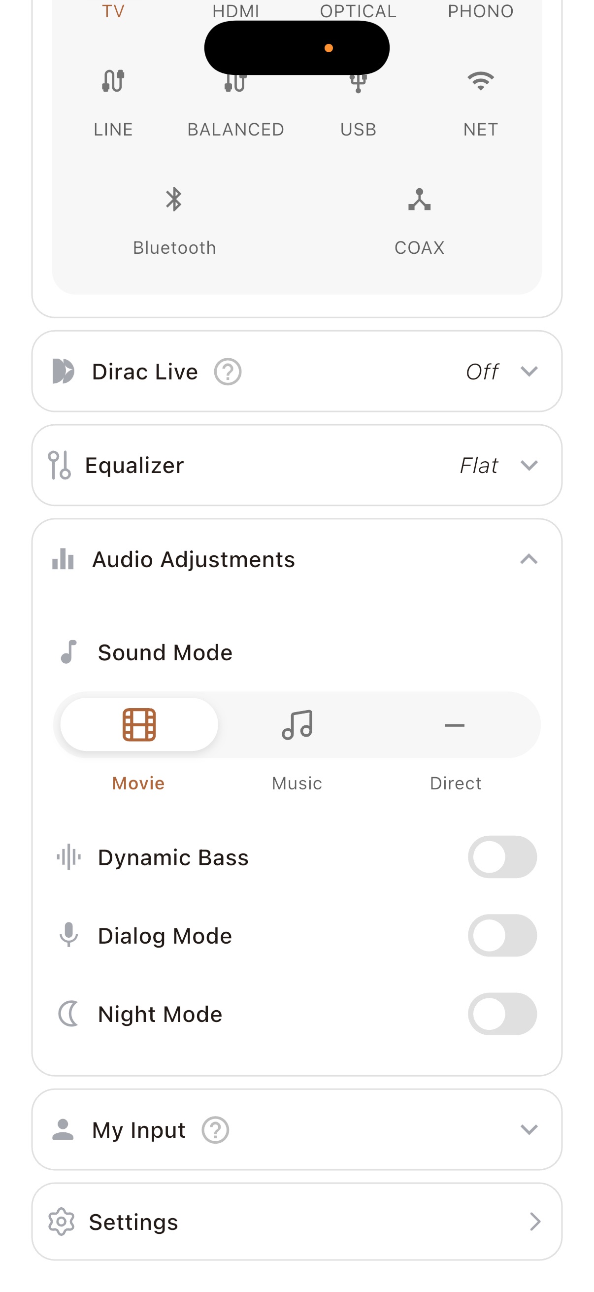The Klipsch The Nines II have a number of audio adjustments on offer in the app