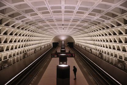 An empty D.C. Metro Station