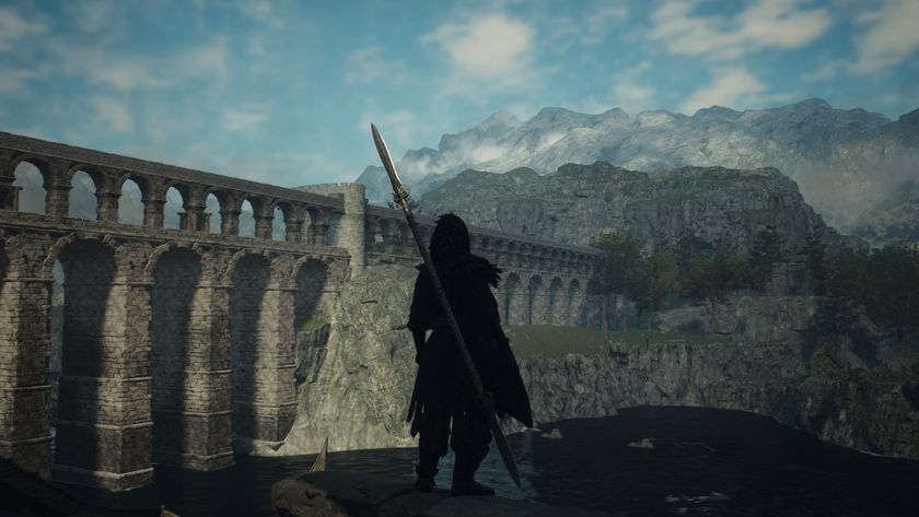 Dragon&#039;s Dogma 2 screenshot of the Arisen looking out at Vermund from the city of Vernworth