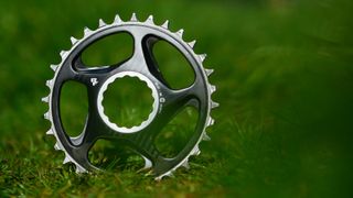 Race Face combines alloy, carbon, and steel for the first time to engineer what it claims to be a chainring without compromise